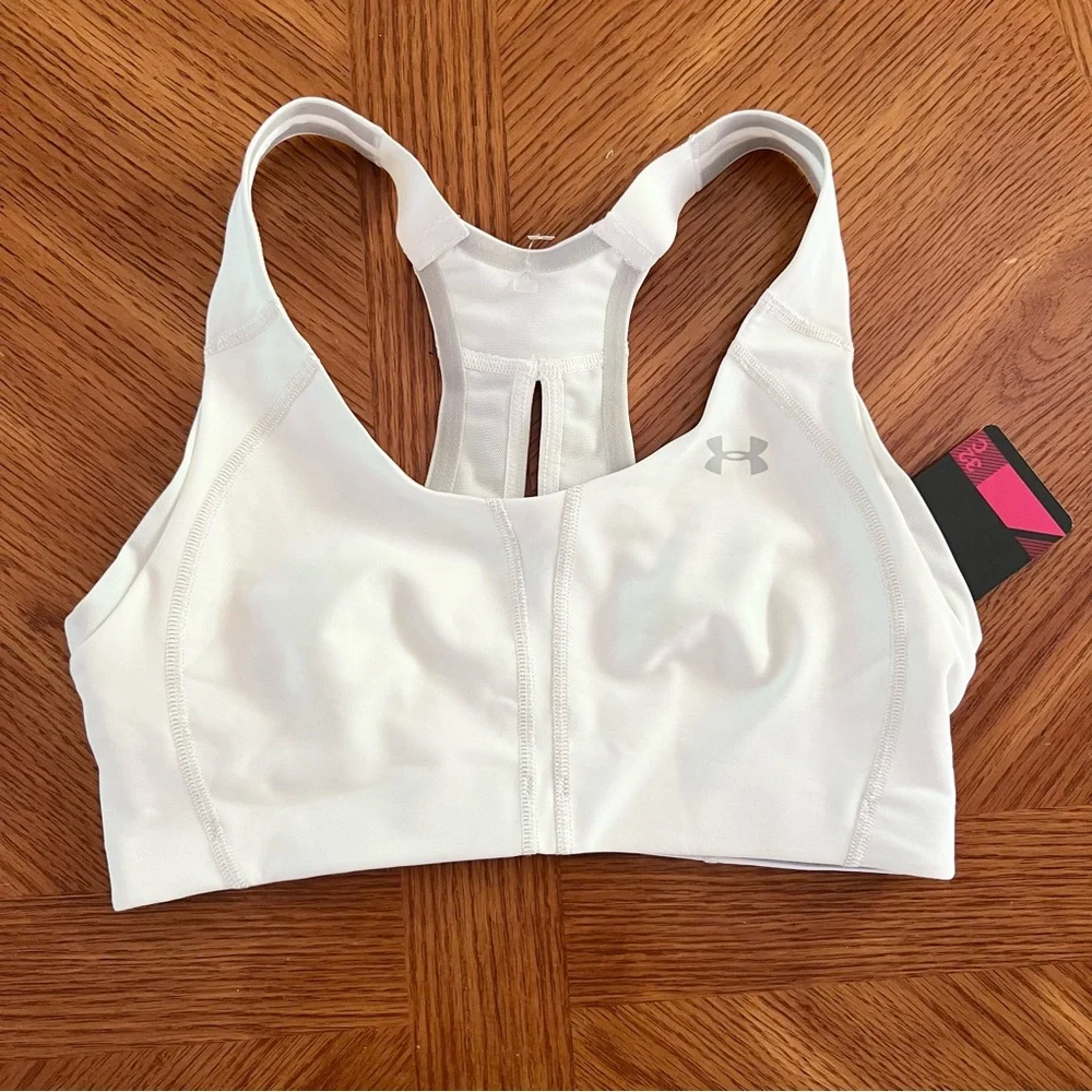 NWT Under Armour White Armour Sports Bra 32C - Picture 2 of 4